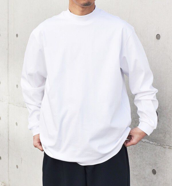 SHIPS any「SHIPS any: スムースコットン モックネック Tシャツ (ロンT)◇」|Tシャツ・カットソー|