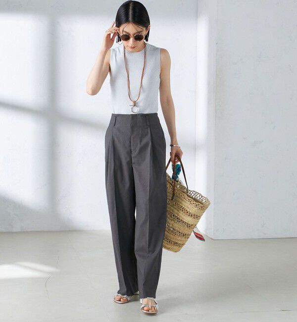 SHIPS for women「〈手洗い可能〉ラメ ノースリーブ ニット」|ニット・セーター|