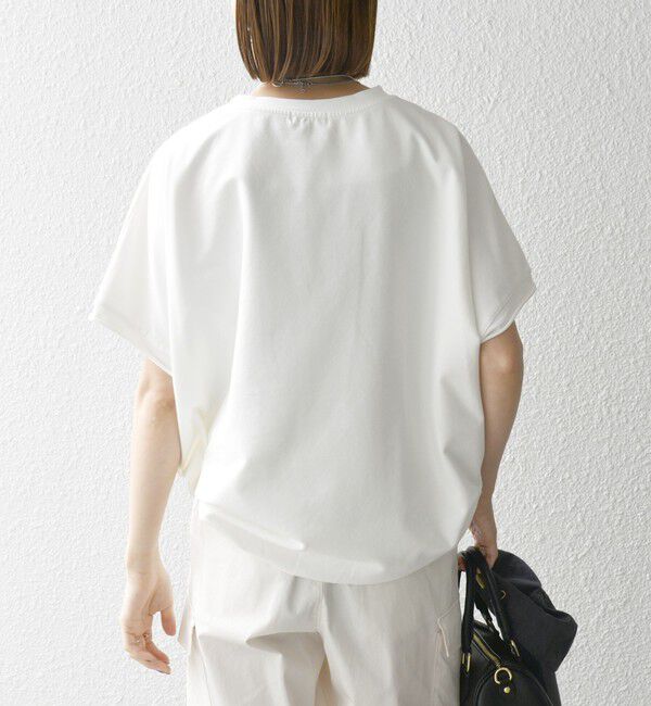 SHIPS any「SHIPS any:〈洗濯機可能〉インレイ コクーン ショートスリーブ プルオーバー」|Tシャツ・カットソー|