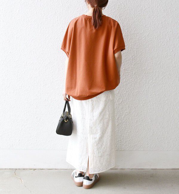 SHIPS any「SHIPS any:〈洗濯機可能〉インレイ コクーン ショートスリーブ プルオーバー」|Tシャツ・カットソー|