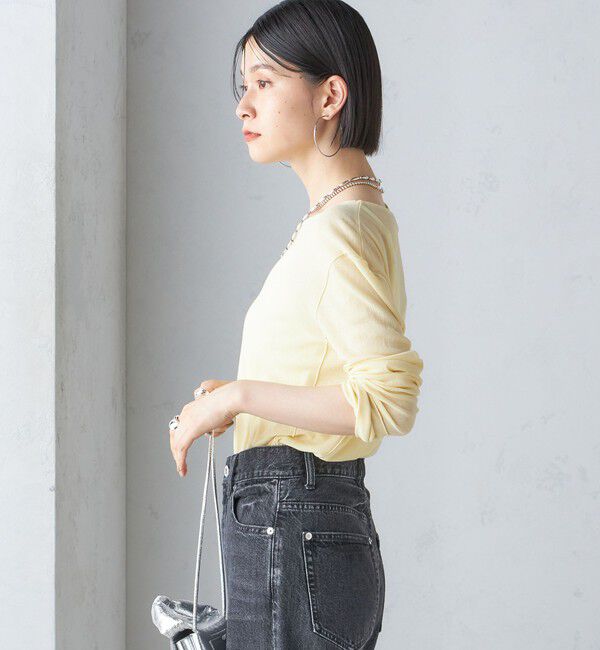 SHIPS for women「〈手洗い可能〉シアー ストレッチ クルーネック プルオーバー」|Tシャツ・カットソー|