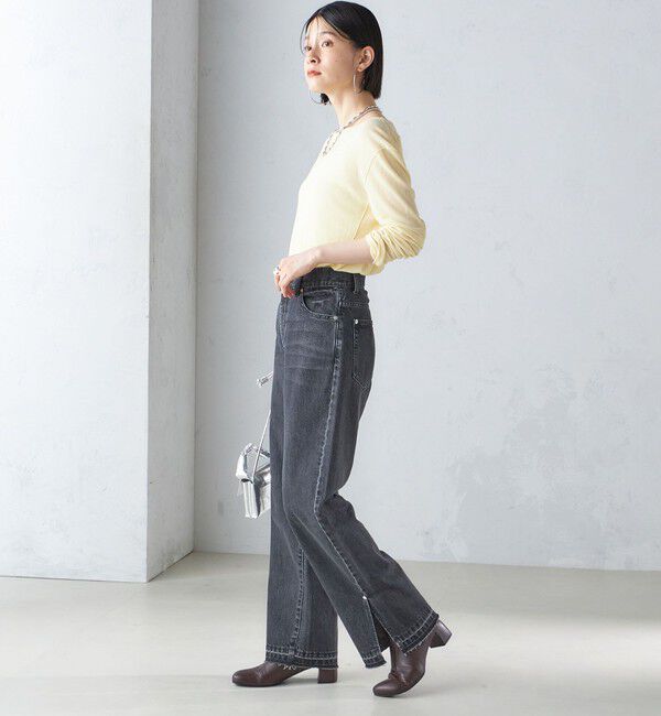 SHIPS for women「〈手洗い可能〉シアー ストレッチ クルーネック プルオーバー」|Tシャツ・カットソー|