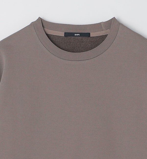 SHIPS「SHIPS: 鹿の子 ダブルフェイス クルーネック ロングスリーブ Tシャツ (ロンT)」|Tシャツ・カットソー|