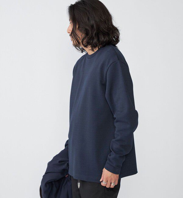 SHIPS「SHIPS: 鹿の子 ダブルフェイス クルーネック ロングスリーブ Tシャツ (ロンT)」|Tシャツ・カットソー|