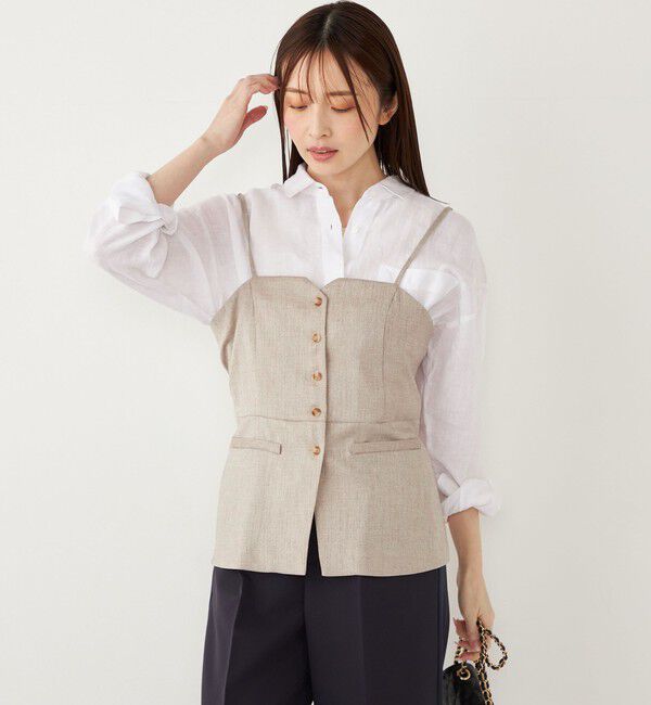 SHIPS Colors 「SHIPS Colors:〈洗濯機可能〉ビスチェ キャミ◇」|その他|ベージュ