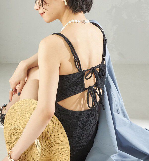SHIPS for women「maroba:＜手洗い可能＞バック リボン ワンピース スイム ウェア」|その他|