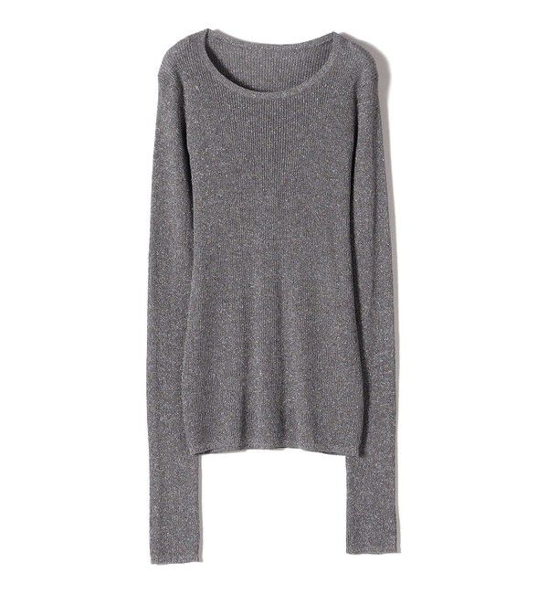 SHIPS for women「〈手洗い可能〉ラメ シアー リブ ニット プルオーバー」|ニット・セーター|