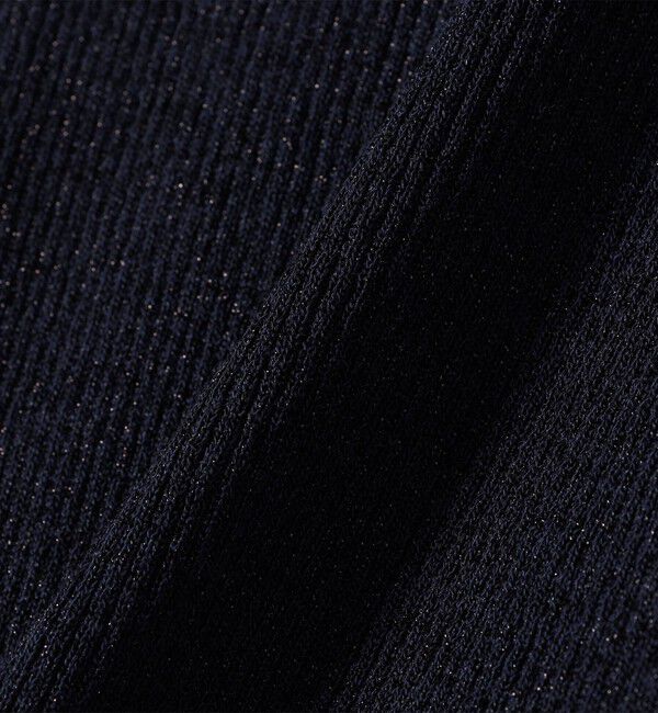 SHIPS for women「〈手洗い可能〉ラメ シアー リブ ニット プルオーバー」|ニット・セーター|