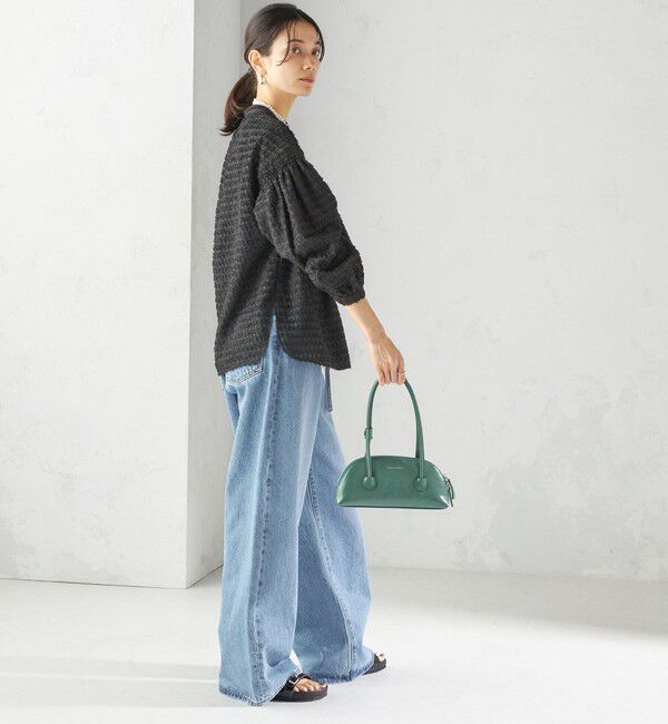 SHIPS for women「〈手洗い可能〉シアー ジャカード 袖 シャーリング ブラウス」|シャツ・ブラウス|