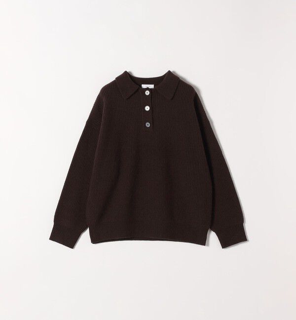SHIPS any「SHIPS any:〈手洗い可能〉AQUA カシミヤ ミックス ポロ ニット」|ニット・セーター|