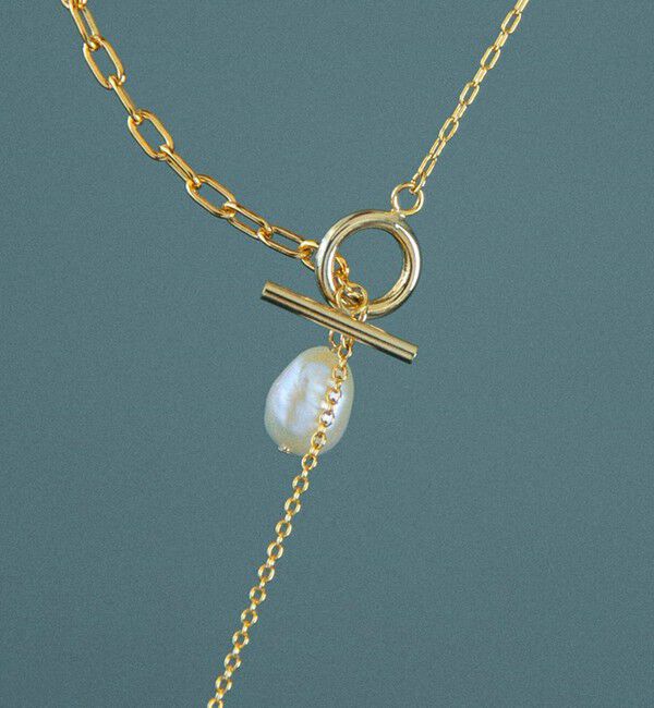 quaranciel「quaranciel: ワントップ 淡水パール マンテルチェーン ロング ネックレス」|ネックレス|