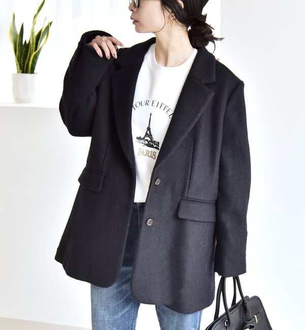 quaranciel「quaranciel: スライバー オーバー テーラード ジャケット コート」|その他|