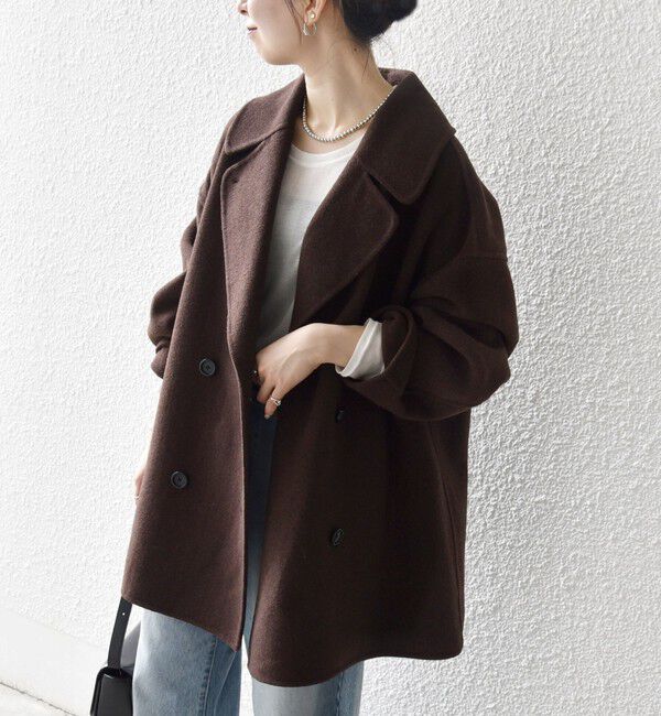 SHIPS any「《一部追加予約》SHIPS any: リバー ダブル テーラード ミドル コクーン コート」|その他|