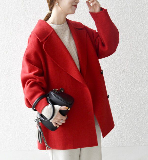 SHIPS any「《一部追加予約》SHIPS any: リバー ダブル テーラード ミドル コクーン コート」|その他|