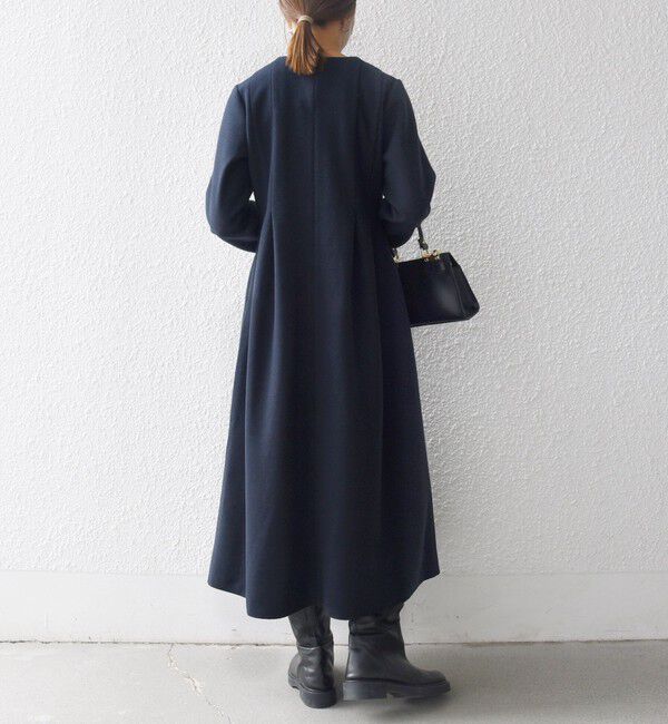 SHIPS any「SHIPS any: エア ニードル クルーネック タック フレア ワンピース」|ワンピース|