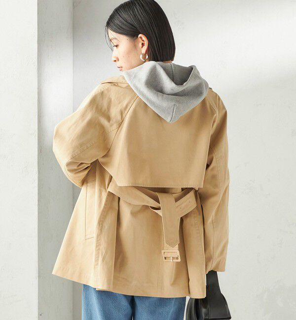 SHIPS for women「〈撥水加工〉バック ギャザー ドロスト ミディ丈 トレンチ」|トレンチコート|