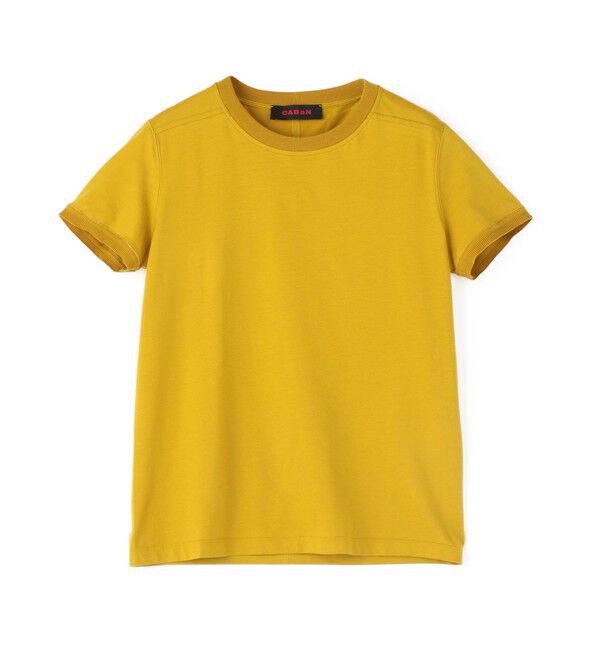 CABaN「コットン リブコンビクルーネックプルオーバー」|Tシャツ・カットソー|25 イエロー
