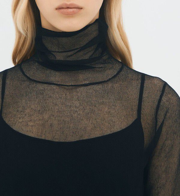 CABaN「コットンナイロン シアータートルネックプルオーバー」|ニット・セーター|