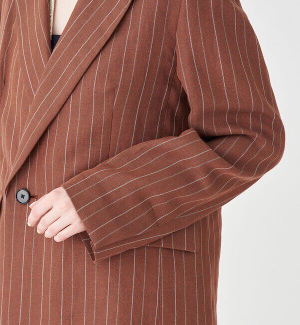 MACPHEE「ダブルカバーリネン ピークドラペルジャケット」|テーラードジャケット|