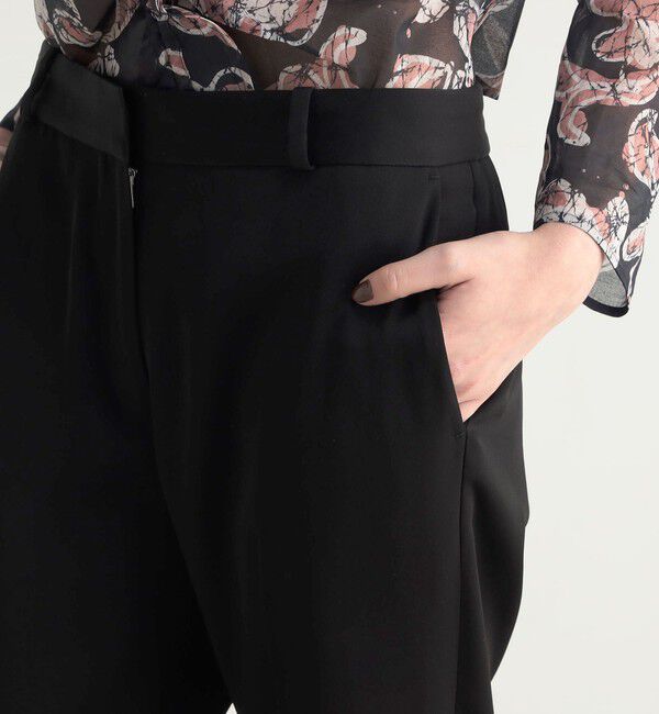 BACCA「ジョーゼットサテン ストレートパンツ」|スラックス|