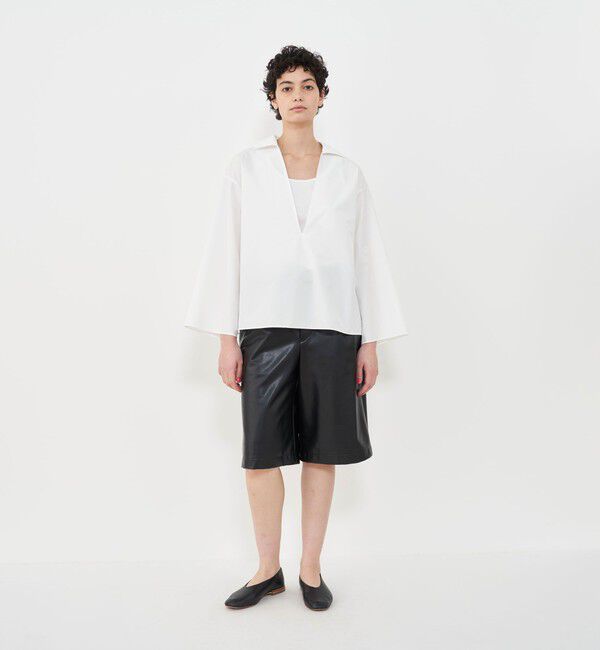 GALERIE VIE「コットンポリエステルウェザー スキッパーシャツ」|シャツ・ブラウス|