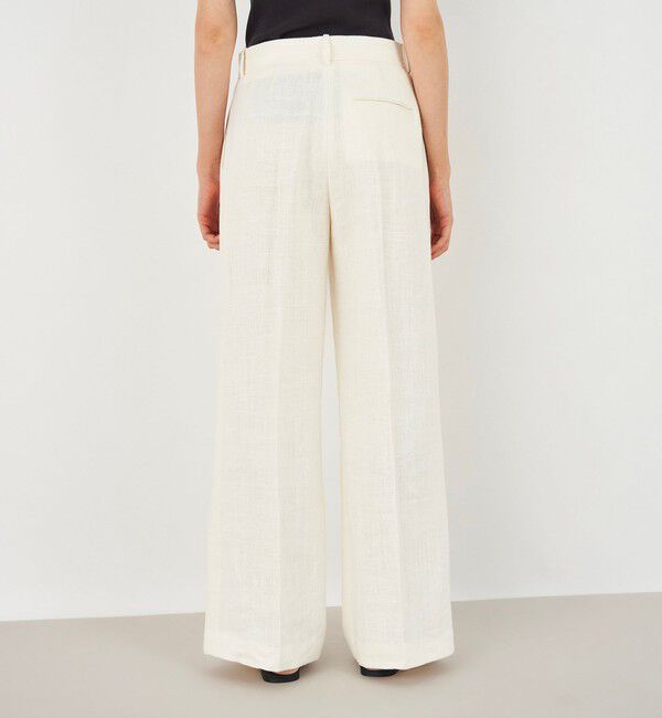 DES PRES「ウェットリネン 2タックパンツ」|スラックス|