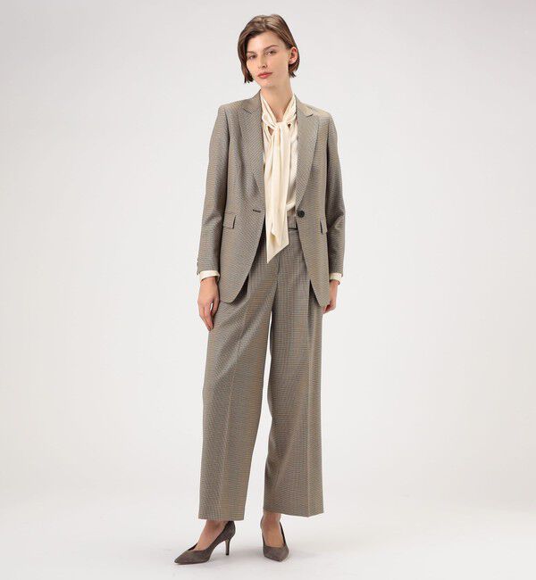 TOMORROWLAND collection「ブラウニーガンクラブチェック シングル1Bジャケット」|テーラードジャケット|