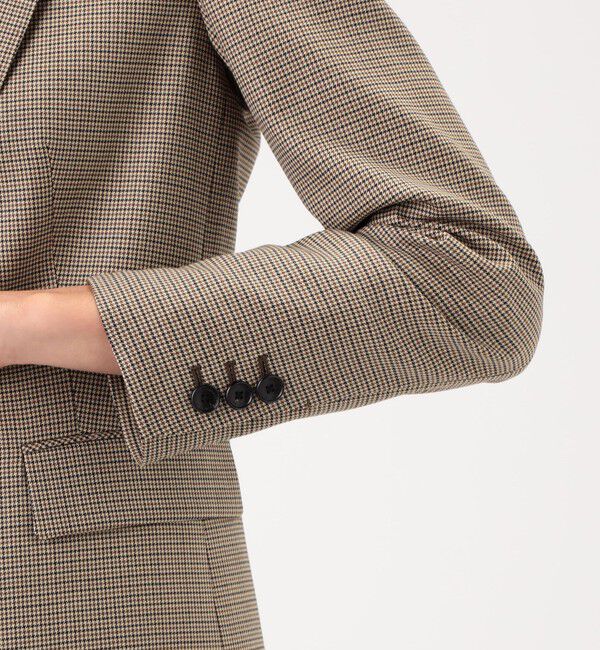 TOMORROWLAND collection「ブラウニーガンクラブチェック シングル1Bジャケット」|テーラードジャケット|