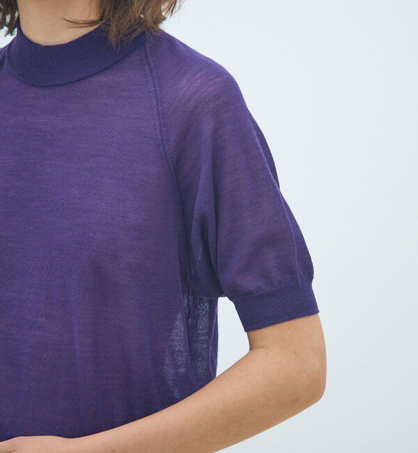 MACPHEE「シアーウールブレンド ハーフスリーブプルオーバー」|ニット・セーター|