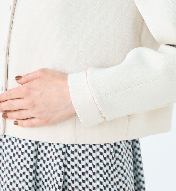 Ballsey「リップルダンボール ライトクルーネックジャケット」|ノーカラージャケット|