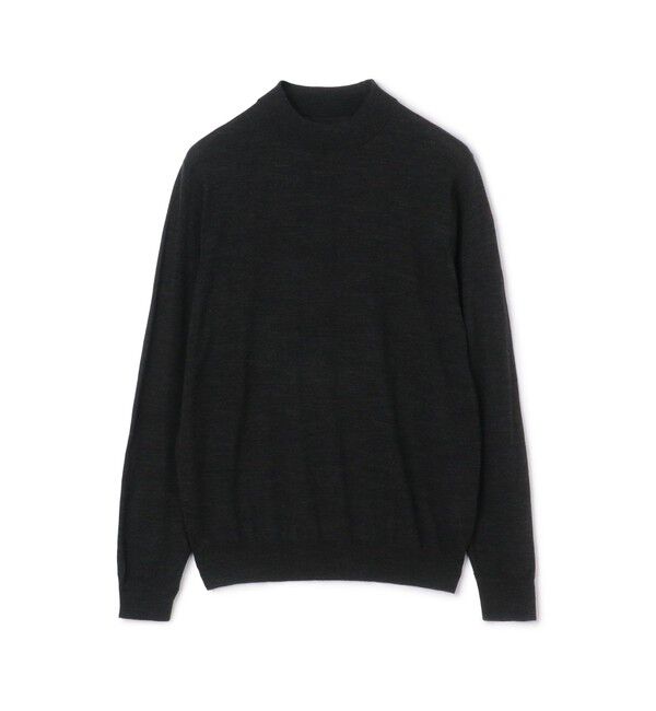 TOMORROWLAND MENS「TOMORROWLAND tricot スーパーファインメリノウール モックネックプルオーバー S-WOOL」|ニット・セーター|17 チャコールグレー
