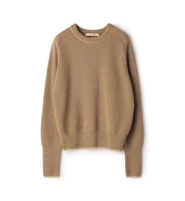 BACCA「ラメウール ベーシックプルオーバーニット」|ニット・セーター|44 ベージュ系