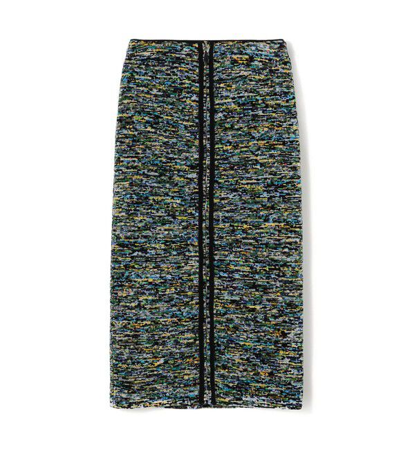 DES PRES「モザイクモール ダブルジップ タイトスカート」|スカート|64 ブルー系