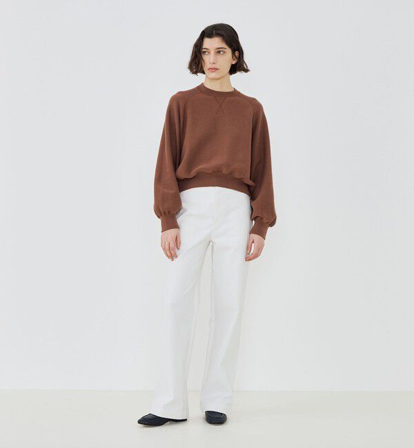 GALERIE VIE「コットンナイロンスエットニット クルーネックプルオーバー」|ニット・セーター|