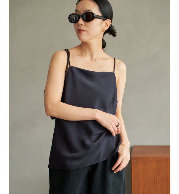 Plage「dull satin キャミソール」|キャミソール|ネイビー