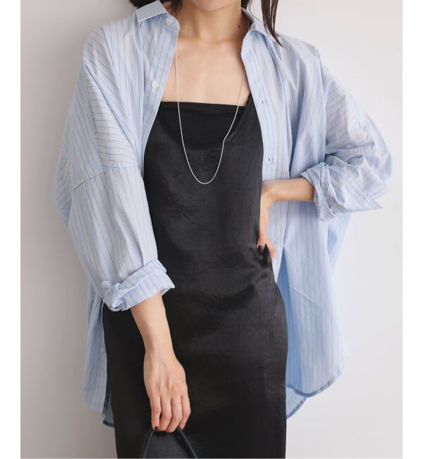 SLOBE IENA「《追加》オーバーサイズシャツ」|シャツ・ブラウス|サックスブルー B