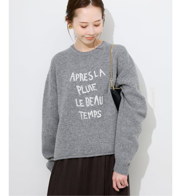 SLOBE IENA「エンブロイダリーロゴニット」|ニット・セーター|