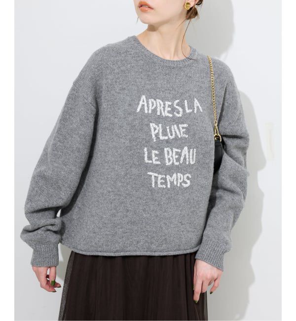 SLOBE IENA「エンブロイダリーロゴニット」|ニット・セーター|