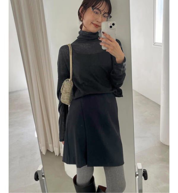 SLOBE IENA「スイビワイドシルエットタートルプルオーバー」|ニット・セーター|ブラック