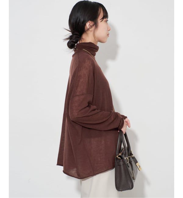 SLOBE IENA「スイビワイドシルエットタートルプルオーバー」|ニット・セーター|