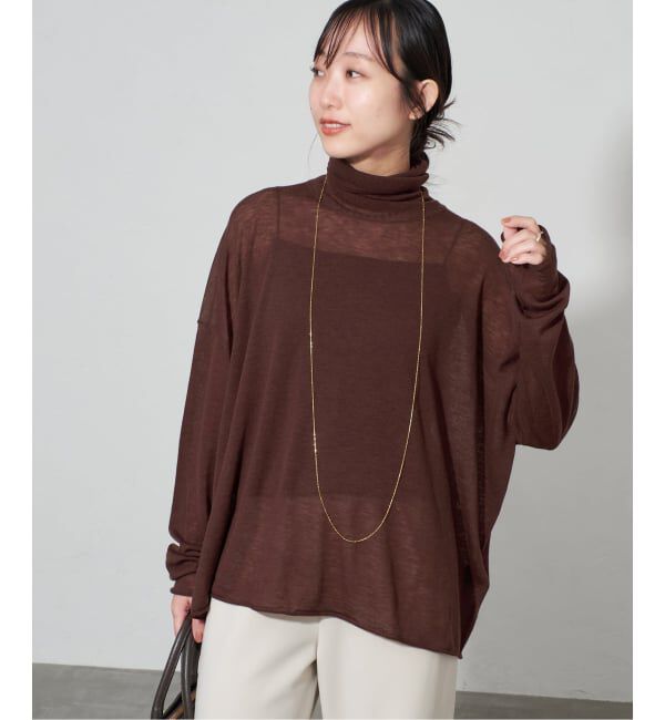 SLOBE IENA「スイビワイドシルエットタートルプルオーバー」|ニット・セーター|