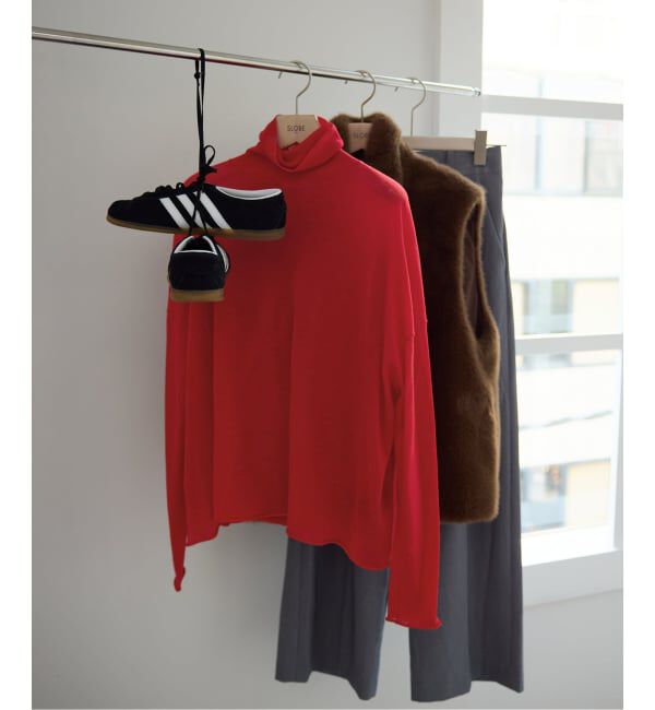 SLOBE IENA「スイビワイドシルエットタートルプルオーバー」|ニット・セーター|