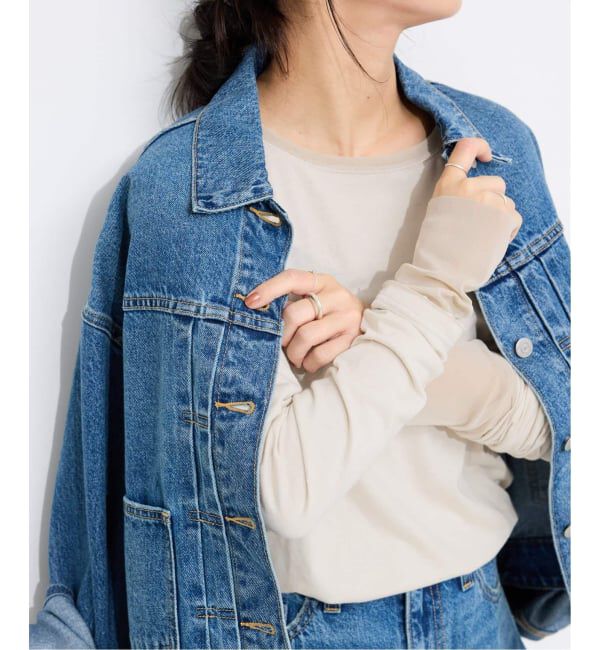 SLOBE IENA「《WEB限定/追加2》レイヤードスリーブロンTEE」|Tシャツ・カットソー|