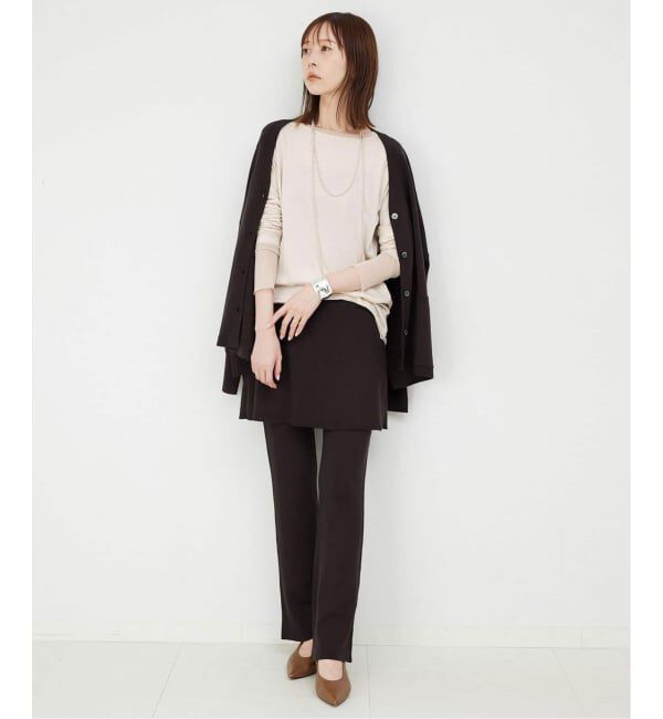 SLOBE IENA「《WEB限定/追加2》レイヤードスリーブロンTEE」|Tシャツ・カットソー|