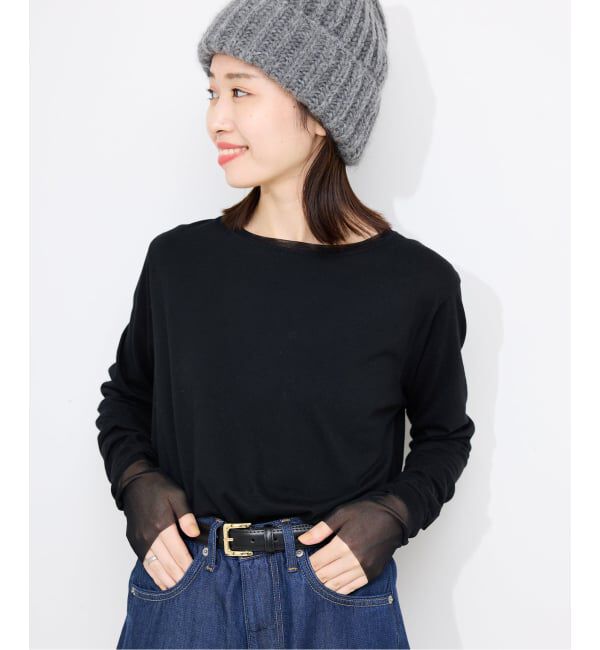 SLOBE IENA「《WEB限定/追加2》レイヤードスリーブロンTEE」|Tシャツ・カットソー|