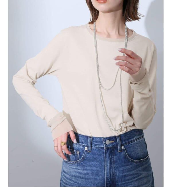 SLOBE IENA「《WEB限定/追加2》レイヤードスリーブロンTEE」|Tシャツ・カットソー|