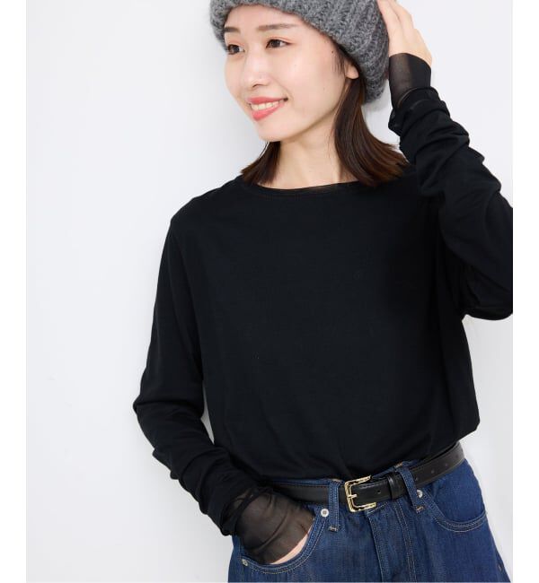 SLOBE IENA「《WEB限定/追加2》レイヤードスリーブロンTEE」|Tシャツ・カットソー|