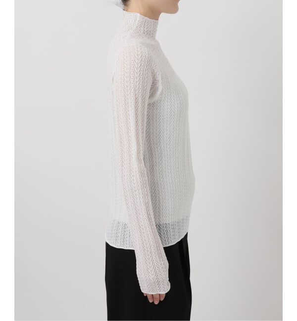 VERMEIL par iena「レースニット ハイネックロングスリーブプルオーバー」|ニット・セーター|