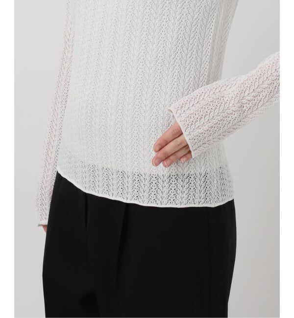 VERMEIL par iena「レースニット ハイネックロングスリーブプルオーバー」|ニット・セーター|