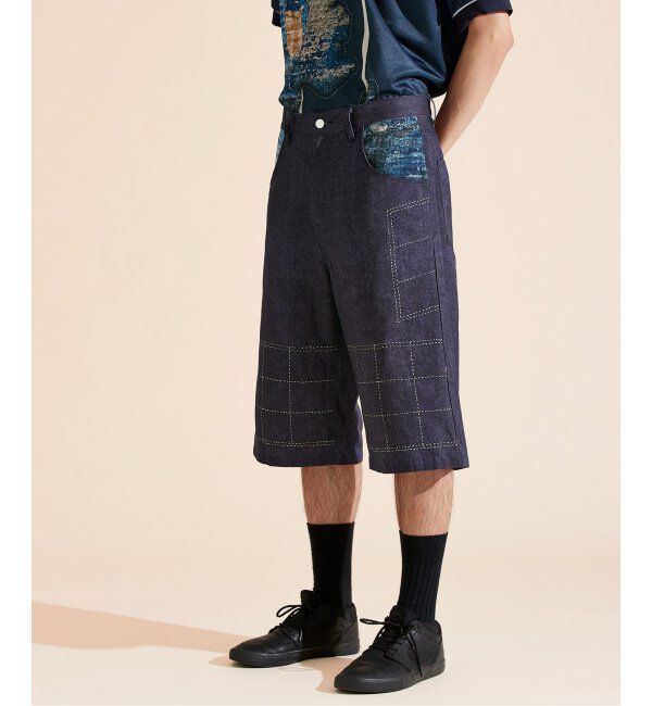 Paris Saint-Germain「【Poggy &times; Paris Saint-Germain】DEAR PSG PRINTED BAGGY SHORTS」|デニム|